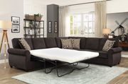 Chocolate chenille fabric sofa w/ sleeper option by Coaster additional picture 10