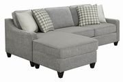 Sectional sofa in cream fabric by Coaster additional picture 4