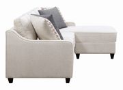 Loft style apt size cream casual reversible sectional sofa additional photo 4 of 11