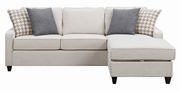 Loft style apt size cream casual reversible sectional sofa by Coaster additional picture 10