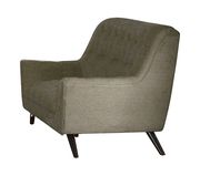Retro gray fabric tufted elegant sofa w/ wooden legs by Coaster additional picture 4
