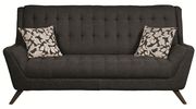 Retro black fabric tufted elegant sofa w/ wooden legs by Coaster additional picture 6