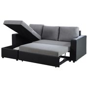 Reversible black/gray sectional w/ bed by Coaster additional picture 3