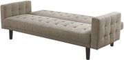 Light taupe chenille tufted fabric sofa bed by Coaster additional picture 2