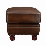 100% hand rubbed chocolate leather couch by Coaster additional picture 7