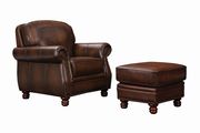 100% hand rubbed chocolate leather couch by Coaster additional picture 8