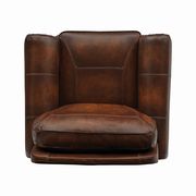 100% hand rubbed chocolate leather couch by Coaster additional picture 9