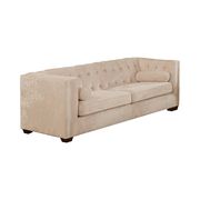 Micro velvet beige fabric oversized sofa by Coaster additional picture 5