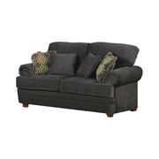 Gray chenille fabric rolled arms classic design sofa by Coaster additional picture 6