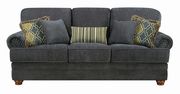 Gray chenille fabric rolled arms classic design sofa by Coaster additional picture 7