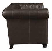Traditional button tufted loveseat w/ rolled back/arms by Coaster additional picture 3