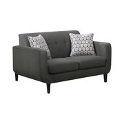 Linen-like gray fabric retro style sofa by Coaster additional picture 5