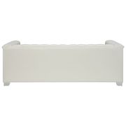 Contemporary pearl white leatherette sofa additional photo 3 of 7