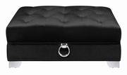 Contemporary glam style black velvet sofa by Coaster additional picture 4
