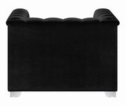 Contemporary glam style black velvet sofa by Coaster additional picture 5