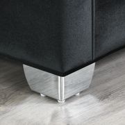 Contemporary glam style black velvet ottoman by Coaster additional picture 4