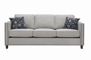 Transitional putty gray woven fabric sofa by Coaster additional picture 11