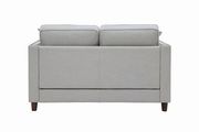 Transitional putty gray woven fabric sofa additional photo 5 of 11