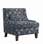 Transitional indigo accent chair additional photo 5 of 4