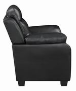 Black leatherette sofa in casual style by Coaster additional picture 6