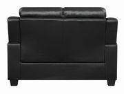 Black leatherette loveseat in casual style by Coaster additional picture 2