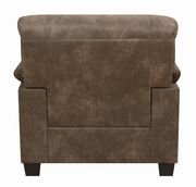 Casual printed microfiber brown sofa by Coaster additional picture 2