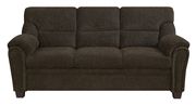 Brown chenille fabric casual style couch by Coaster additional picture 5