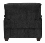 Graphite chenille fabric casual style chair additional photo 2 of 3