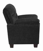 Graphite chenille fabric casual style chair additional photo 3 of 3