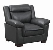 Black leatherette casual style chair by Coaster additional picture 5