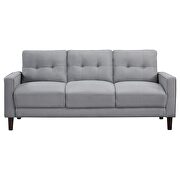 Upholstered track arms tufted sofa in gray performance fabric by Coaster additional picture 9