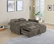 Sleeper sofa bed upholstered in durable brown chenille by Coaster additional picture 7