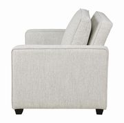 Sleeper sofa bed in beige chenille fabric additional photo 5 of 11