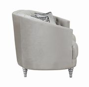 Traditional gray fabric tufted curved back sofa by Coaster additional picture 8