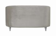 Traditional gray fabric tufted curved back loveseat by Coaster additional picture 3