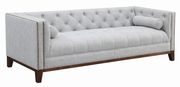 Light gray fabric tufted sofa by Coaster additional picture 9