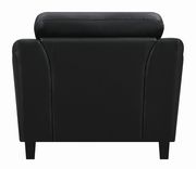 Snow black leatherette casual style sofa by Coaster additional picture 3