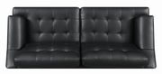Snow black leatherette casual style sofa by Coaster additional picture 8