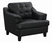 Snow black leatherette casual style chair by Coaster additional picture 5