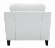 Casual style white leatherette chair by Coaster additional picture 3