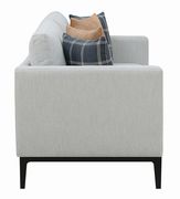 Light gray woven textrure fabric casual style sofa additional photo 2 of 5