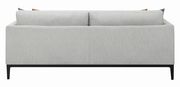 Light gray woven textrure fabric casual style sofa additional photo 5 of 5