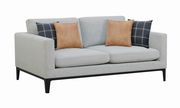 Light gray woven textrure fabric casual style sofa by Coaster additional picture 6