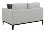 Light gray woven textrure fabric casual style loveseat additional photo 2 of 4