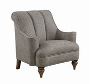 Brown / gray chenille fabric casual style chair by Coaster additional picture 3