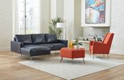 Dark navy blue low profile leather sectional by Coaster additional picture 7