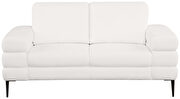 Ivory fabric tube design modern loveseat additional photo 3 of 2