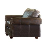 Dark brown microfiber nailhead trim classic sofa by Coaster additional picture 2