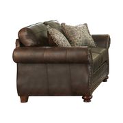 Dark brown microfiber nailhead trim classic sofa by Coaster additional picture 4