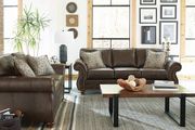 Dark brown microfiber nailhead trim classic sofa by Coaster additional picture 6